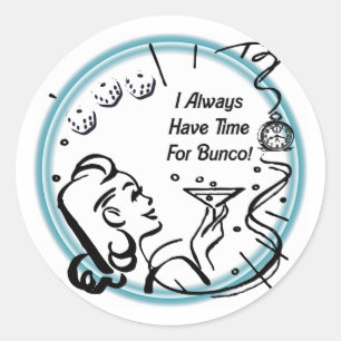 Ik heb altijd tijd voor Bunco door Artinsped Ronde Sticker