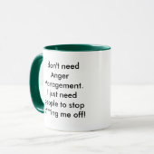 Ik heb Anger Management niet nodig. Mok (Voorkant links)