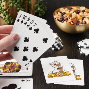 Ik heb angst maar koffie helpt grappig pokerkaarten