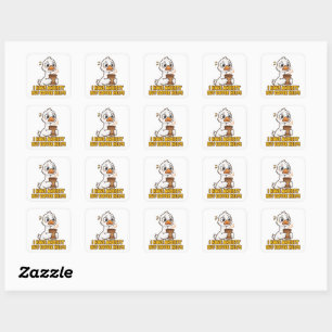 Ik heb angst maar koffie helpt leuk Vierkante Sticker