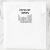 Ik heb AP Chemistry overleefd. Ovale Sticker (Tas)