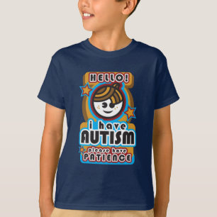 Ik heb autisme, alsjeblieft geduld (boy2) t-shirt