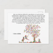 Ik heb Autisme Briefkaart (Voorkant / Achterkant)