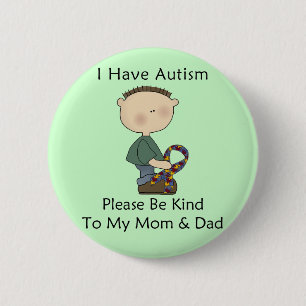 Ik heb autisme (jongen) ronde button 5,7 cm