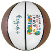 Ik heb autisme kleurrijk gepersonaliseerd basketbal (Verticaal)