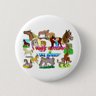 ik heb autisme op paarden ronde button 5,7 cm