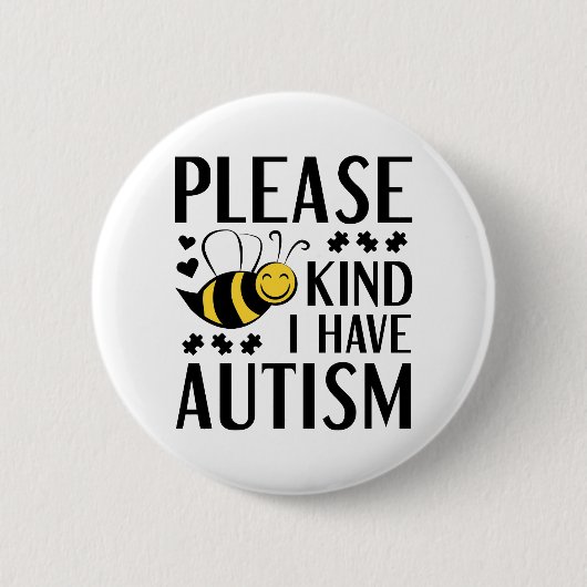 Ik heb autisme. ronde button 5,7 cm (Voorkant)