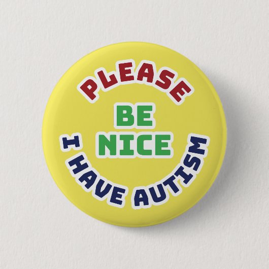 Ik heb autisme ronde button 5,7 cm (Voorkant)
