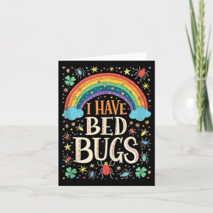 Ik heb bed bugs grappig retro-offensief ongepast kaart