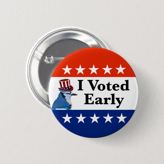 Ik heb begin 2026 gestemd ronde button 5,7 cm (Voorkant /achterkant)