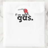 Ik heb benzine ronde sticker (Tas)