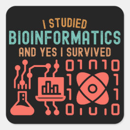 Ik heb bio-informatica gestudeerd en ja, ik heb he vierkante sticker