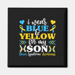 Ik heb blauw en geel Draag voor mijn zoontje Magneet