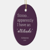 Ik heb blijkbaar een grappige houding. keramisch ornament (Rechts)