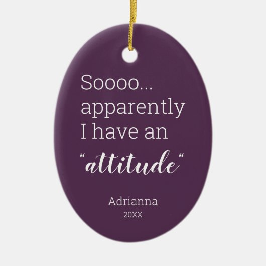 Ik heb blijkbaar een grappige houding. keramisch ornament (Voorkant)