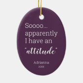 Ik heb blijkbaar een grappige houding. keramisch ornament (Achterkant)