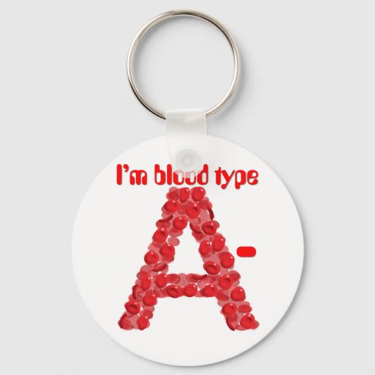 Ik heb bloedgroep A negatief Sleutelhanger (Voorkant)