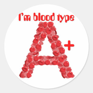 Ik heb bloedgroep A positief Ronde Sticker