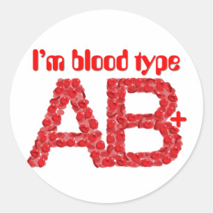 Ik heb bloedgroep AB positief Ronde Sticker