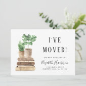 Ik heb Boho Planten Waterverf Moving Aankondiging (Staand voorkant)