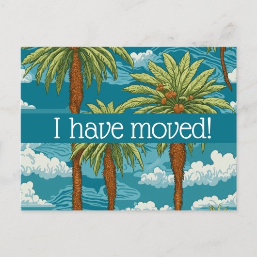 Ik heb Breezy Palm Trees aankondiging verplaatst Briefkaart (Voorkant)