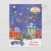 Ik heb budget Briefkaart Christmas Village verplaa (Voorkant)