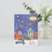 Ik heb budget Briefkaart Christmas Village verplaa (Staand voorkant)