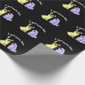 Ik heb Buns Hun Funny Bunny Rabbit Pun Dark BG Cadeaupapier (Hoek)