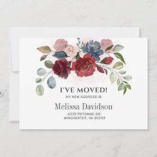 Ik heb Burgundy Floral Botanische Aankondiging ver