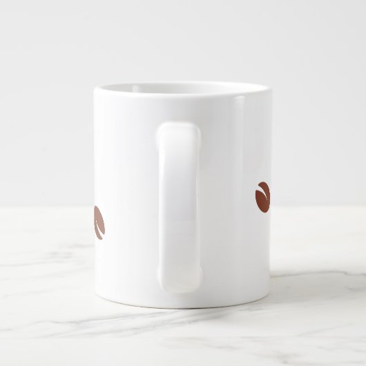 "Ik heb cafeïne en chaos." Extra Grote Beker (Achterkant)