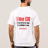 Ik heb CDO. Het is net als OCD Tshirt (Achterkant)