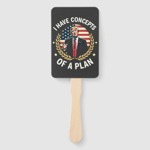 Ik heb concepten van een plan Trump debat verkiezi Handwaaier