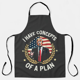 Ik heb concepten van een plan Trump debat verkiezi Schort