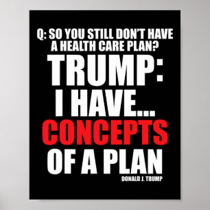 Ik heb... concepten voor een plan om op Trump te s Poster