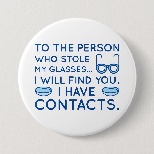 Ik heb contacten ronde button 7,6 cm (Voorkant)