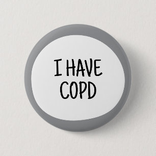 Ik heb COPD, Astma Verborgen Beperking Bewustzijn Ronde Button 5,7 Cm