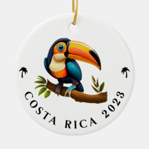 Ik heb Costa Rica 2023 overleefd - Toucan Bird Orn Keramisch Ornament