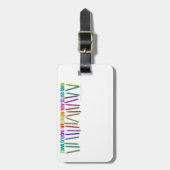 IK HEB CRAYONS EN IK WEET HOE ZE KUNNEN WORDEN GEB BAGAGELABEL (Voorkant verticaal)