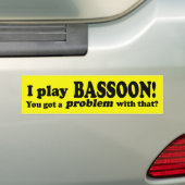 Ik heb daar een probleem mee, Bassoon Bumpersticker (Op auto)
