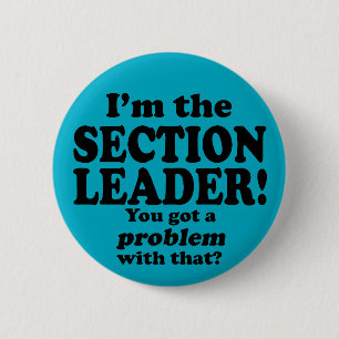 Ik heb daar een probleem mee, sectieleider ronde button 5,7 cm