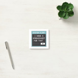 Ik heb daar een spreadsheet voor Grappige Kantoor Post-it® Notes
