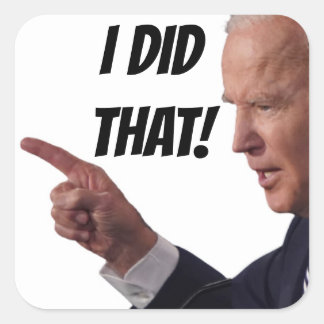 IK HEB DAT GEZEGD - Biden 3" Square Stickers (vel 