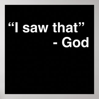 "Ik heb dat gezien" - God Poster