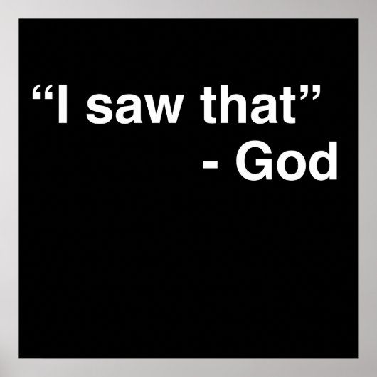 "Ik heb dat gezien" - God Poster (Voorkant)