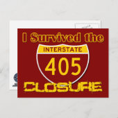 Ik heb de 405 sluiting overleefd briefkaart (Voorkant / Achterkant)