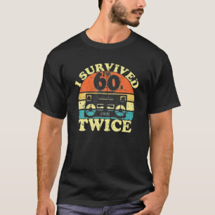 Ik heb de 60S twee keer Retro Sun overleefd T-shirt