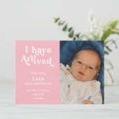 Ik heb de aankondiging van de geboorte van de Baby (Staand voorkant)