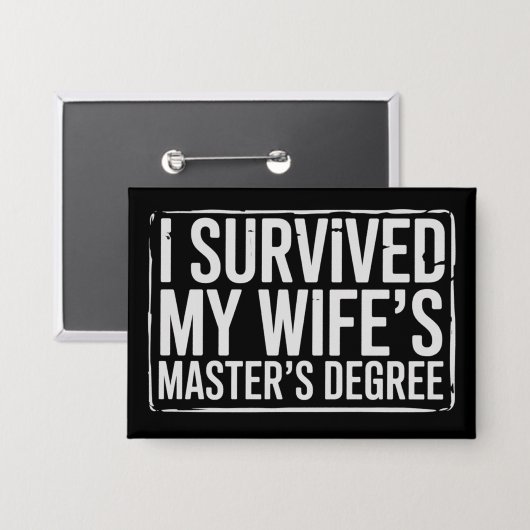 Ik heb de afstuderen van mijn vrouw met een master button (Voorkant / Achterkant)
