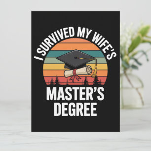 Ik heb de afstuderen van mijn vrouw met een master kaart