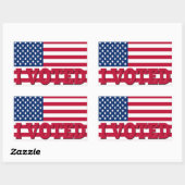 Ik heb de Amerikaanse vlag gestemd Rechthoekige Sticker (Vel)